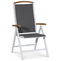 Ebbarp posisjonsstol hvit aluminium - grå/eik/hvit