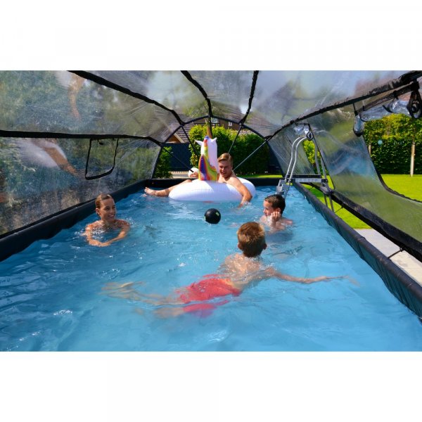 Basseng 5,4x2,5 m Premium + Tak & varmepumpe