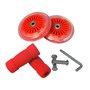 Sett med hjul og håndtak for sparksykkel 125 mm - Rød Sett med hjul og håndtak for sparksykkel 125 mm - Rød