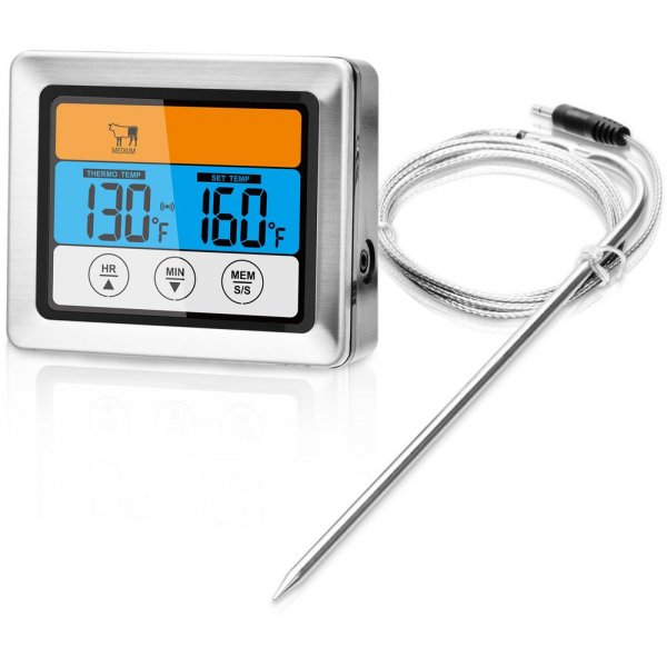 Basis steketermometer - blank/svart