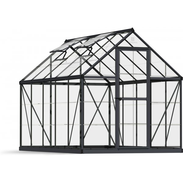 Canopia Harmony Drivhus i polykarbonat 5,7 m² - Mørk grått/klart glass Canopia Harmony Drivhus i polykarbonat 5,7 m² - Mørk grått/klart glass