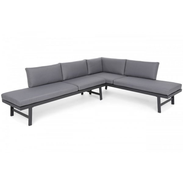 Modulsofa Porto med bord - Gr�/m�rkegr�