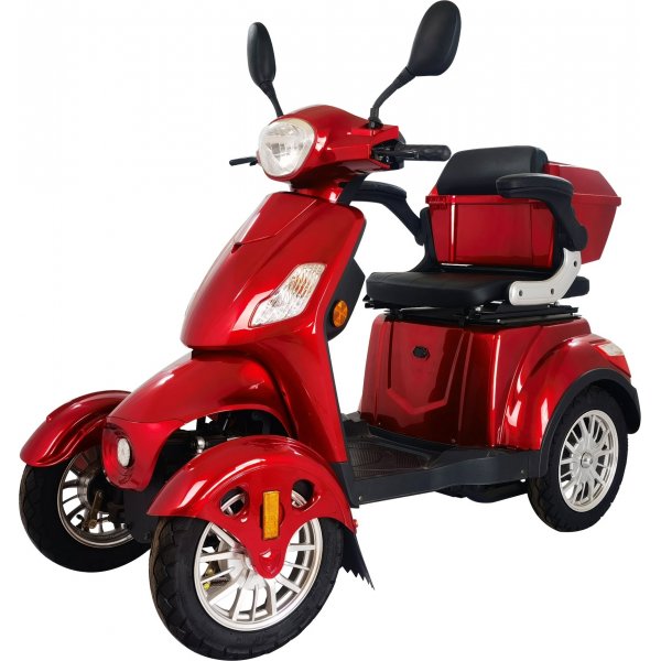 Tur-scooter med 4 hjul - svart & rd 1000W