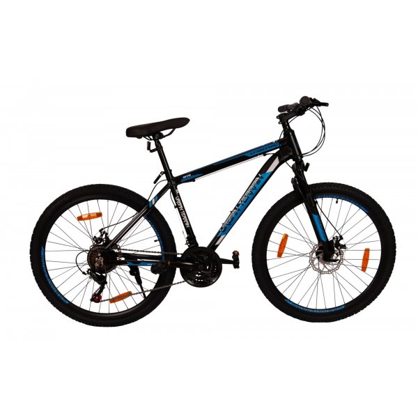 Mountainbike Aluminium Urban Terrain - 26\\\" Svart/Bl/Hvit