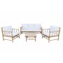 Loungegruppe Natur med hvite puter og bord - Bakg�rd