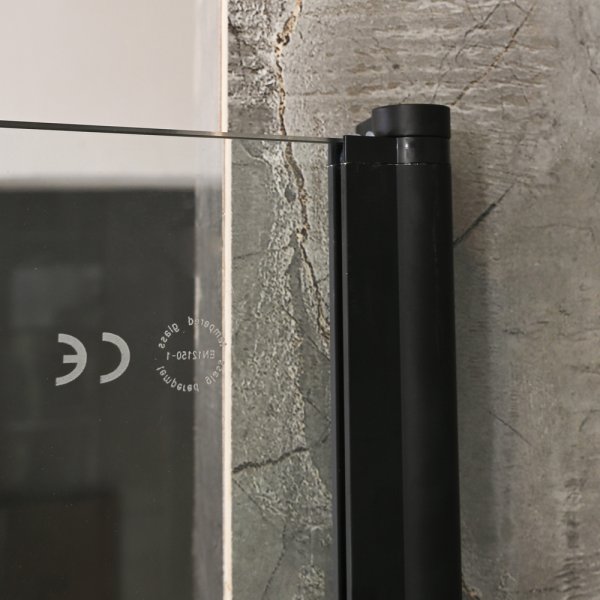 Badekarvegg Novelle - Avrundede hjørner | svart Badekarvegg Novelle - Avrundede hjørner | svart