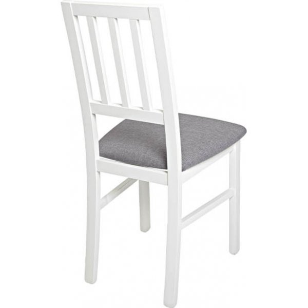 Spisestol hvit med gr�tt sete