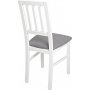 Spisestol hvit med gr�tt sete