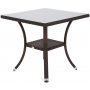 Spisegruppe Sumba bord + 4 stoler - Brun melert
