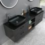 Baderomsmbler Luxern - Mrkt tre | 180 cm + Toalettpapirholder
