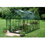 Magnum drivhus - 9,9 m svart, med herdet glass