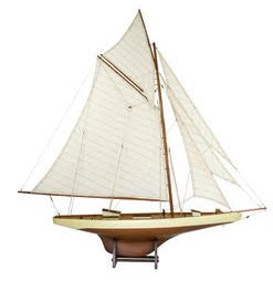 Modellbåt Columbia II seilbåt - Mahogny