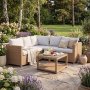 1 Loungegruppe Natur med hvite puter 200x200 - Vamos + Flekkfjerner for møbler