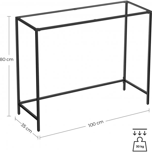 Konsollbord 100 x 35 cm - Svart