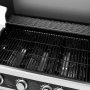 Gassgrill i rustfritt stål med sidebrenner og glassvindu 68x42 cm Gassgrill i rustfritt stål med sidebrenner og glassvindu 68x42 cm