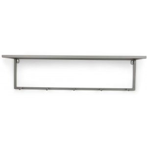 Hattehylle 75 cm bred i grått metall Hattehylle 75 cm bred i grått metall