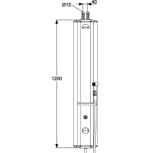 FM Mattsson Dusjpanel Hvit - Med sidedusj