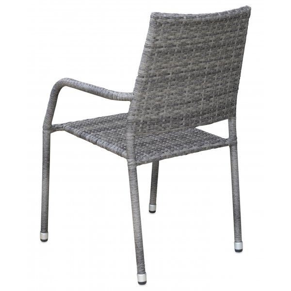 Ida stabelbar utestol i grå syntetisk rotting Ida stabelbar utestol i grå syntetisk rotting