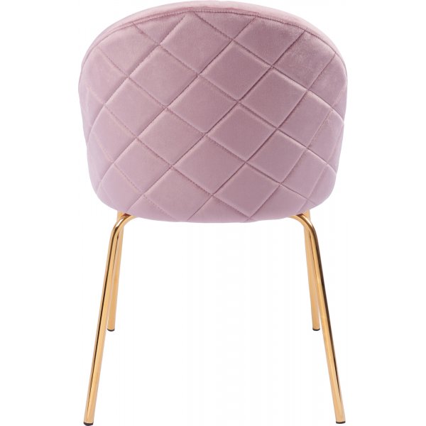 Rosa stol med gullbein - Plaza