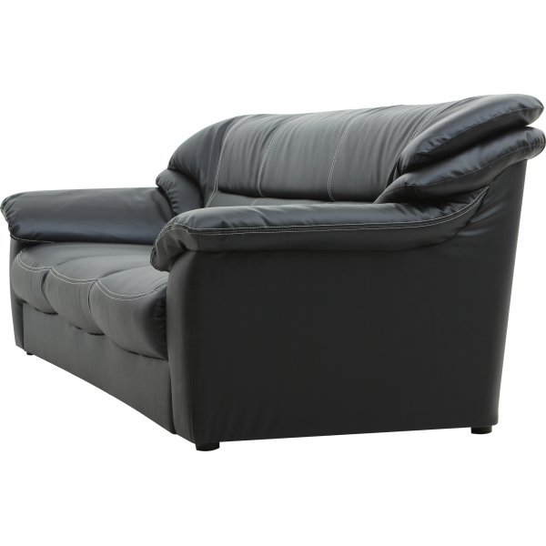 Dominic sofa 3-seter - Svart kunstskinn Dominic sofa 3-seter - Svart kunstskinn