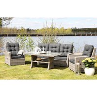 Orlando utemøbelgruppe høy rygg justerbar - Grå Sement Orlando utemøbelgruppe høy rygg justerbar - Grå Sement