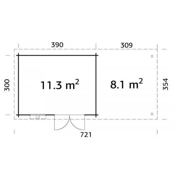 Anneks Elsa 11,3+8,1 m² Anneks Elsa 11,3+8,1 m²