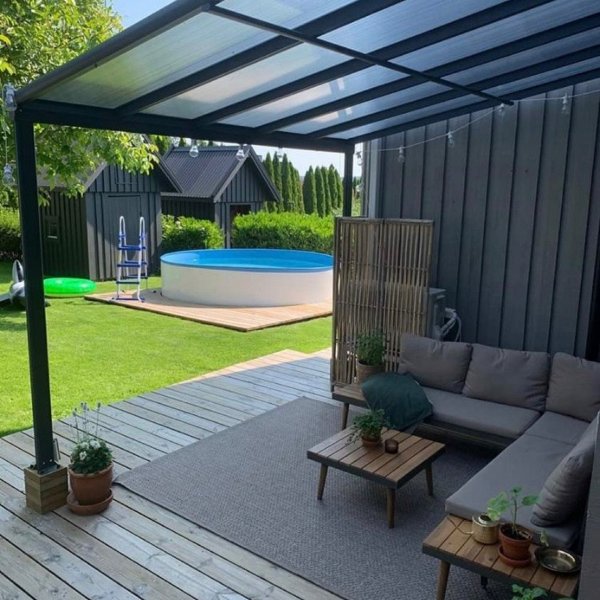 Terrassetak Jim - Grå - 300 x 310 cm Terrassetak Jim - Grå - 300 x 310 cm