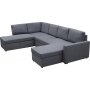 U-formet sovesofa Dream med oppbevaring - 299 cm - m�rkegr�