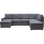 U-formet sovesofa Dream med oppbevaring - 299 cm - m�rkegr�