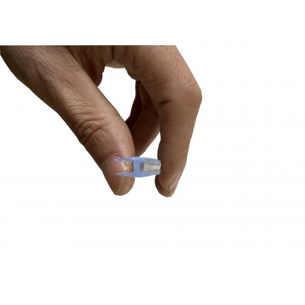 Ekstra H-skinne for herdet glass