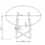 Raphael rundt spisebord 115 cm - Hvit (Glass) / Metall