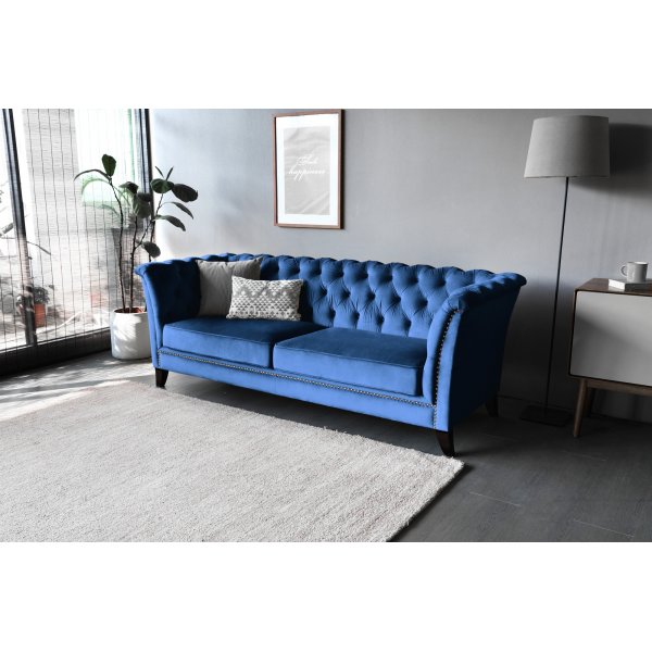 Sofa 3-seter Chesterfield Bl� - Milton