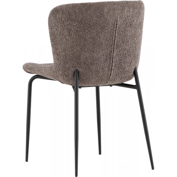 Modesto spisestol - Brun boucle
