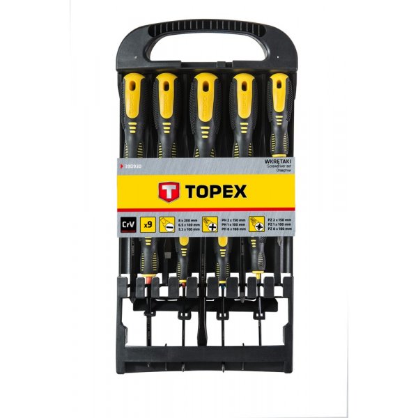 Skrutrekkersett, 9 deler (gul-svart) Skrutrekkersett, 9 deler (gul-svart)