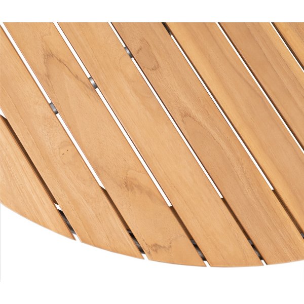 Mllan bord rundt 110 cm - Teak / Galvanisert stl