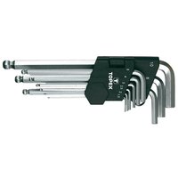 Sekskantnøkkelsett 1,5 - 10 mm, 9 deler Sekskantnøkkelsett 1,5 - 10 mm, 9 deler