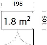 Modular Garden Vedbod 1,8m - Hvitlakkert