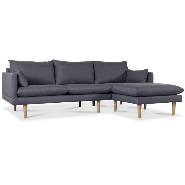 Kleo sofa med divan - Mørkegrå Kleo sofa med divan - Mørkegrå