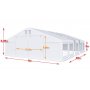 Partytelt i PVC - 8 x 46 m