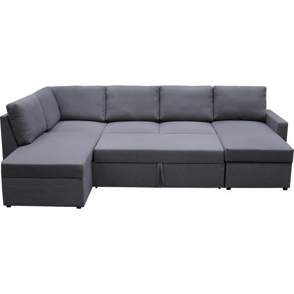 Sovesofa U-formet mørkegrå - Dream Sovesofa U-formet mørkegrå - Dream
