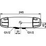 FM Mattsson Sikkerhetsbatteri (40 c/c) for dusj, 9000E ECO, krom - 8250-1000