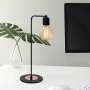 Bordlampe - Svart/kobber