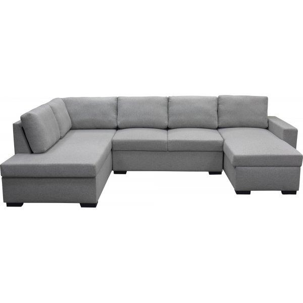 U-sofa Solna med oppbevaring - 309 cm - lys grå U-sofa Solna med oppbevaring - 309 cm - lys grå