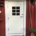 Kundebilde Helena ytterdør i klarglass: Jeg er veldig fornøyd og snekkeren...