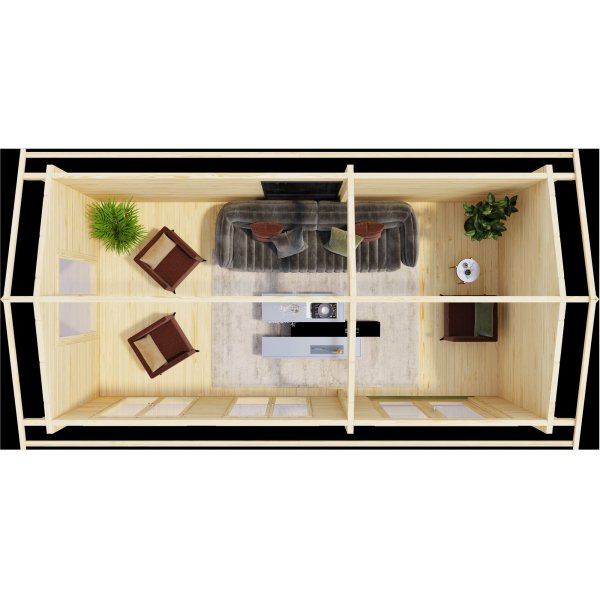 Attefall hus Markus B - 19,8 m² Attefall hus Markus B - 19,8 m²