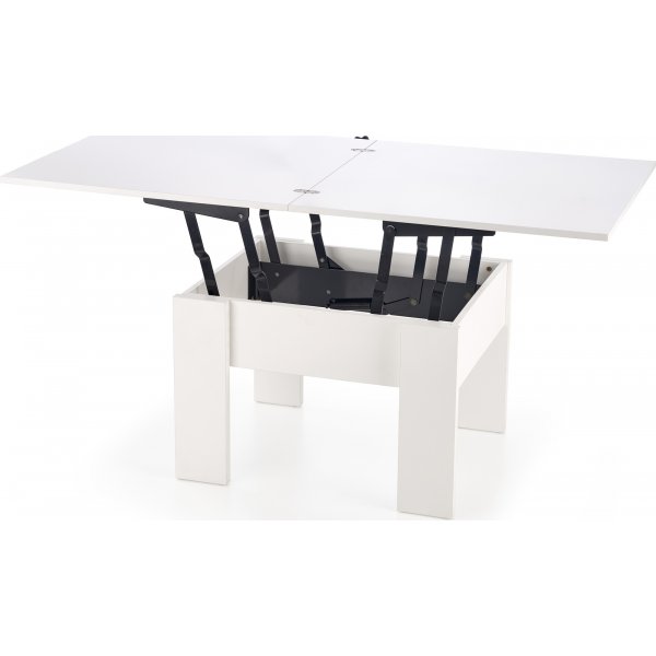 Serafin justerbart salongbord 80-160 x 80 cm - Hvit
