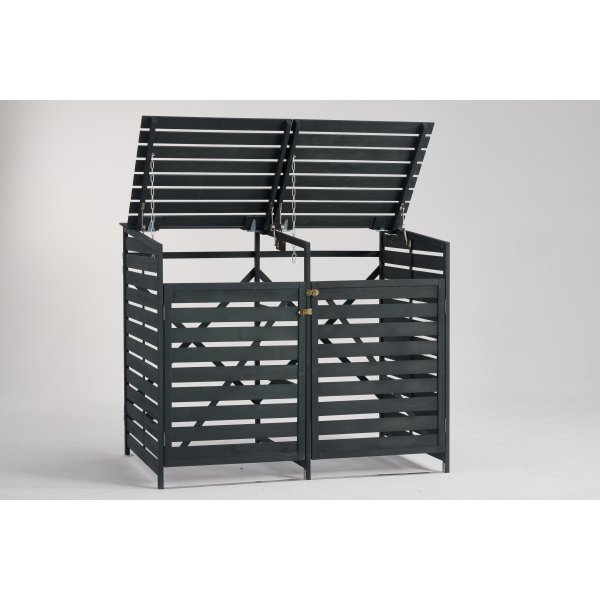 Søppellager i tre | Grå Søppellager i tre | Grå