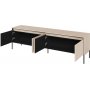 TV-stativ med LED - Beige/svart