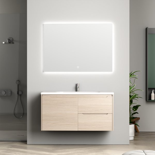 Baderomsmbel Vega 100 cm - Lys treimitasjon