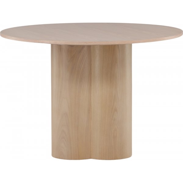 Spisebord rundt 110 cm hvitvasket - Olivia Spisebord rundt 110 cm hvitvasket - Olivia